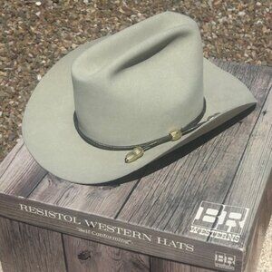 RESISTOL Chute Silverbelly Western Cowboy Felt HAT – Size 7 ¼